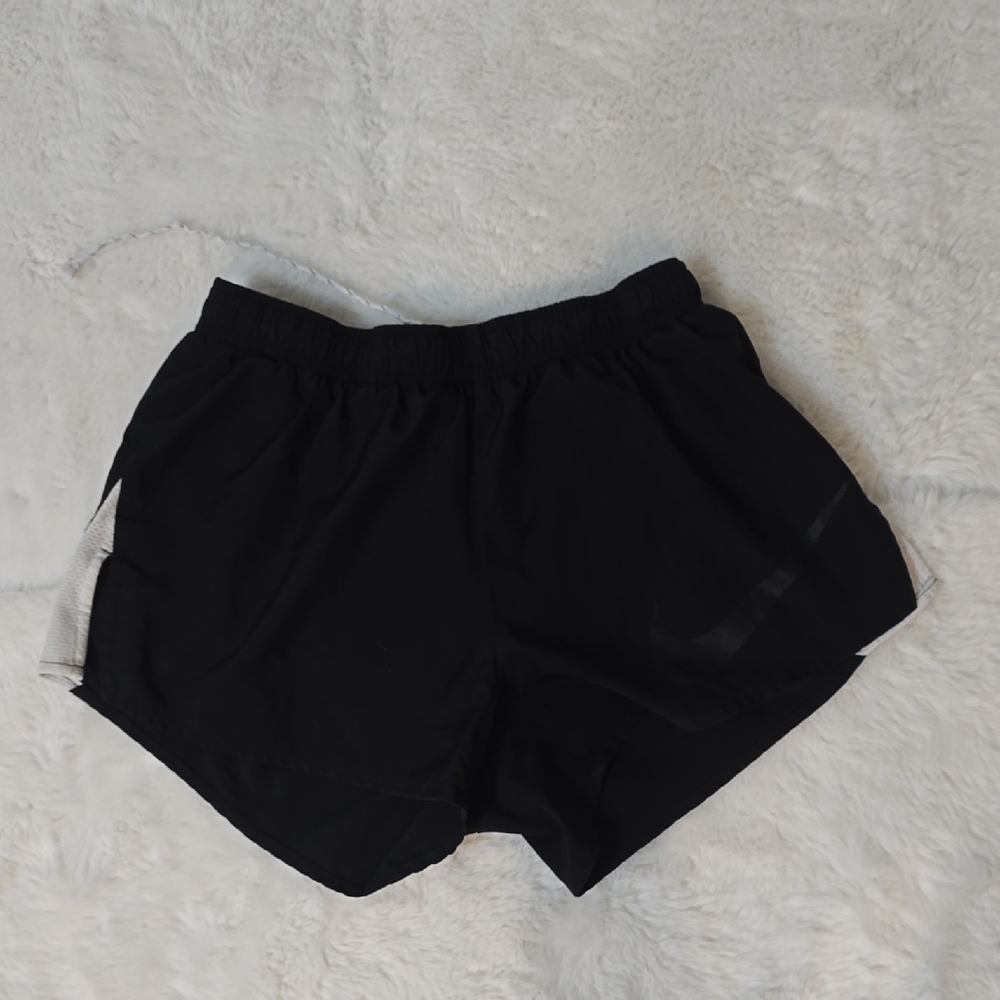 Nike Women's Black and White Athletic Shorts